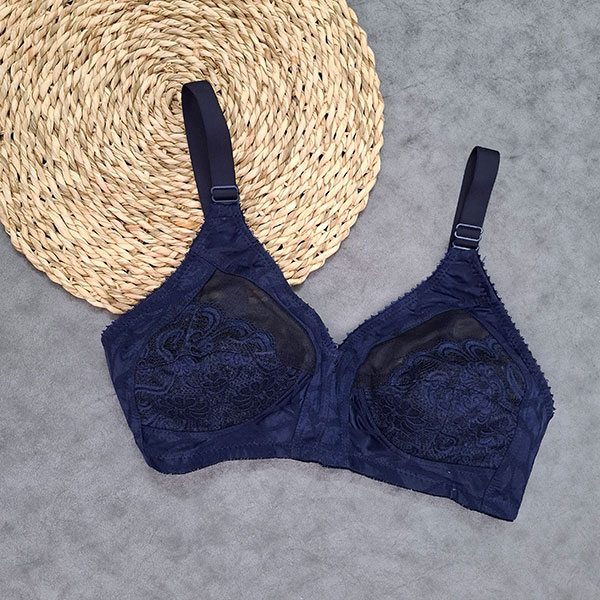 سوتین تک نخی مجلسی مدل نرمینه(سورمه ای)